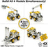 Ferthor Fun Set 8-12,4 Set 8-12 (330pcs) Erector for Boys Age Mini Metal Model for Kids,Engineering Metal Building