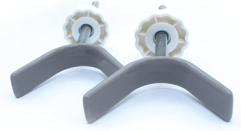 Baby Gate Banister Adapter Y-Spindle Rods - Pressure Mounted Baby and Pet Safety Gates, Extra Long Screws (Y-Grey-2