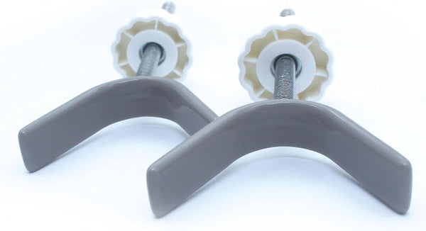 Baby Gate Banister Adapter Y-Spindle Rods - Pressure Mounted Baby and Pet Safety Gates, Extra Long Screws (Y-Grey-2