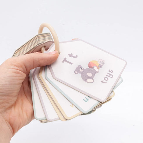 Bible ABC Flash Cards for Preschool Sunday School, Christian Homeschool Alphabet Ring Cards