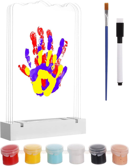 Generic DIY Paint Family Handprint Frame, Led Handprint Keepsake for Little One Showers,
