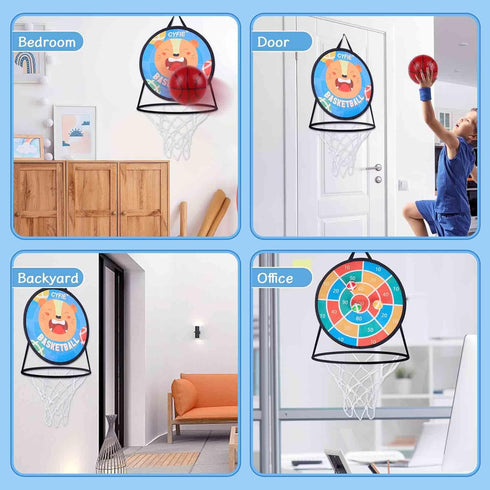 CYFIE 2 in 1 Basketball Hoop Toddler, Dart Board for Kids Sports Toys, Slam Dunk Gift for Girls Boys Office Party