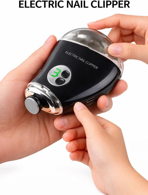GUNIXA Trimmer 3 Settings, Electric Nail Clipper with USB Charging- Safe & Automatic Nail for Adults, Kids & Seniors