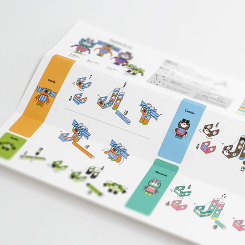 Sweets & Co. Photogenic Sisters - Japanese 3D Paper Puzzle DIY Robot Kit for Kids and Origami Kit for Adults