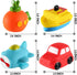CHIMAGER 6 Packs Set, Swimming No Hole Boat Bath Toy Light up Changing Color in Water, Floating Rubber Bathtub Toys