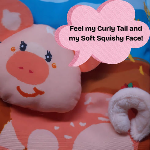 0-6 6-12 12-18 1 Tinsel Trends Baby Books Farm Animal Soft Cloth Busy Book Gifts for Babies Early Learning See Touch