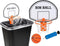 Clip-On Trash Can Basketball Set with Hoop, Inflatable Mini Basketball and Hand Pump for Office Home Fun