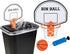 Clip-On Trash Can Basketball Set with Hoop, Inflatable Mini Basketball and Hand Pump for Office Home Fun