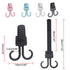 JOKOTI Upgraded Car Hook Baby Stroller Hooks for Hangings Diaper Bags Stroller Hook Stroller Accessories Travel, black