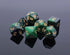 Polyhedral DND Dice Set - Glitter Dice for Dungeon and Dragons D&D RPG Role Playing Games (Green Mix Black Nebula)