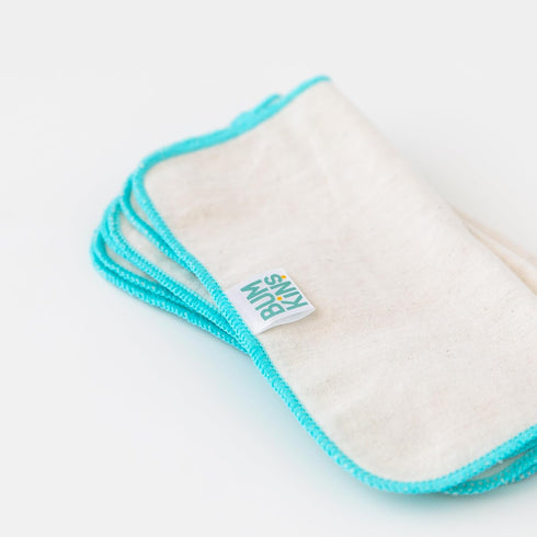 12 Count, Bumkins Reusable Flannel Baby Wipes, Natural