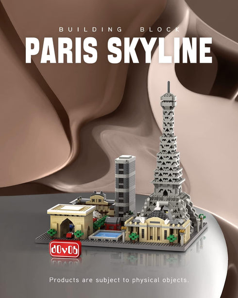 Set, 2324 Bricks,3D dOvOb Architecture Paris Skyline Micro Mini Blocks Building Pieces Puzzle Collection Model Kit