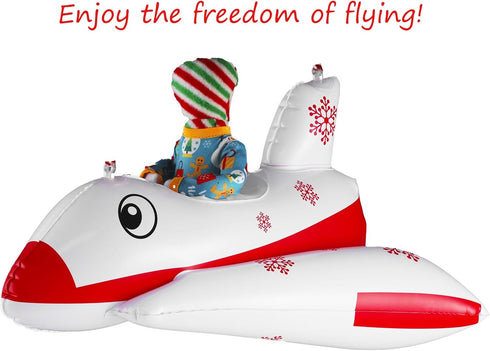 E-TING Santa Clothing Accessories Inflatable Aircraft Airplane Plane Ship Flying Boat for elf Doll Christmas