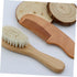 Set Baby Hair Wash Brush Soft Wool Sink Bath Bathing Tool Wooden Comb for Newborn