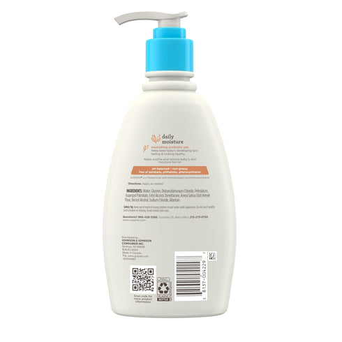 Johnson & Johnson 12 oz Aveeno Baby Daily Moisture Body Lotion for Sensitive Skin, Hypoallergenic Moisturizing Baby