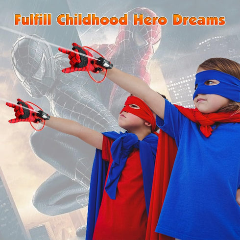 Water Guns - econoLED Spider Web Shooters Toy, Superhero Squirt Guns for Kids, Wrist Water Sprayer Toy for Backyard Fun