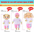 10 Sets 10/12/14 Inch iBayda Doll Clothes & Accessories - Playtime Outfits with Hats and Headbands for New Born Baby