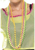 BinaryABC Neon Beads Beaded Necklace for 70s 80s Halloween Party Dress Accessories 6pcs (6 colors)