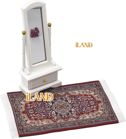 1/12 3 12 6 3.8 (2pcs iLAND Miniature Dollhouse Accessories Victorian of Carpet for Dollhouse Furniture on Scale