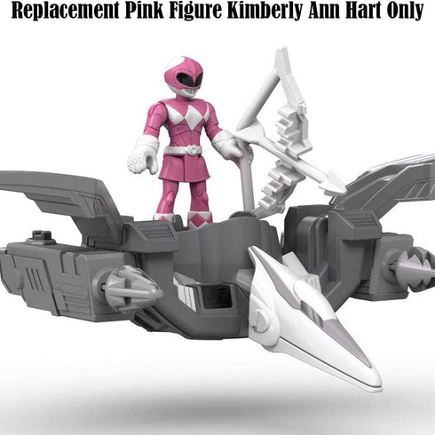 Replacement Figure for Imaginext Power Rangers Playset - DFX60 Pink Ranger and Pterodactyl Zord