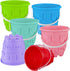 6 Pack 7 Inch Sets Set Summer Chivao Beach Sand Buckets and Shovels Castle Model Sand Buckets and Shovels Beach Pails