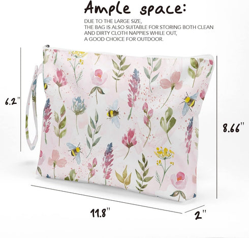 Fokongna Wet Bag, Wet Dry Bag, Makeup Bag, Toiletry Bag, Waterproof Large Capacity Travel Cosmetic Bag, Zipper Pouch