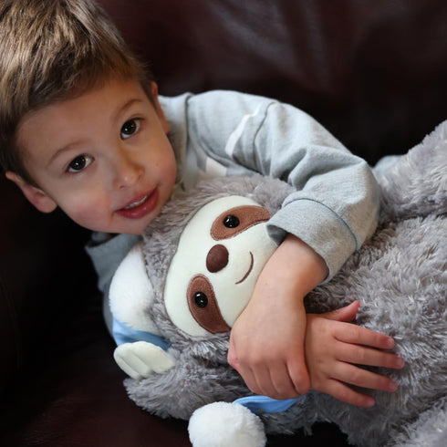 Thoughtful Sloth Plush Stuffed Animal - 16" Cotton Soft Cuddly Toy, Get Well Soon Gift for Kids, Teens & Adults