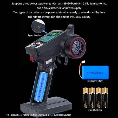 havcybin CT-8A 8 2.4ghz (Plastic+1RX) HOTRC RC Transmitter and Receiver Channel Hand Controlled RC Car Boat Tanks