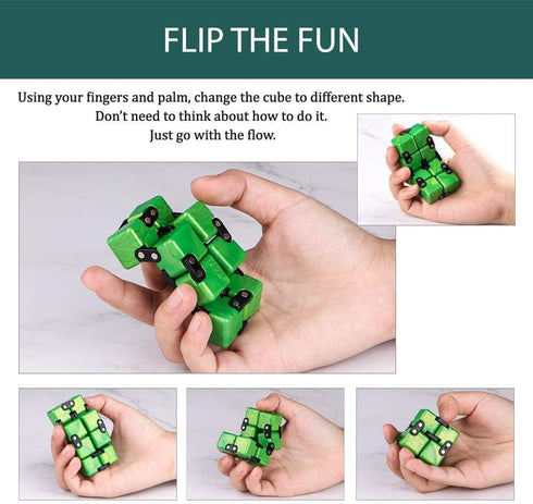 QIYI Upgraded Little Golden Elephant Infinity Cube Fidget Toy, Cool Mini Gadget for Stress Relief, Artistic Texture