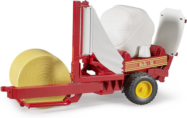 Bruder 02122 Bale Wrapper with Yellow and White Bales (Color May Vary)