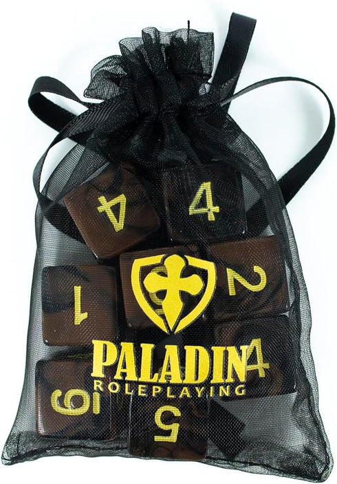 Black and Brown D6 Dice Set - 8 Dice - 'Werewolf'