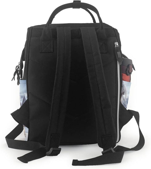 DWVTSLH Backpack Mummy Backpack Christmas Winter Diaper Bag Multifunction Nappy Bags Waterproof Large Capacity Travel