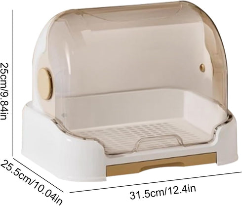 Genrico Countertop Box for Bottles, Storage Box and Dryer with Lid for Bottles Breastfeeding Portable Dustproof