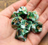Polyhedral DND Dice Set - Green White RPG Dice for Dungeon and Dragons, D&D Pathfinder MTG Role Playing Games