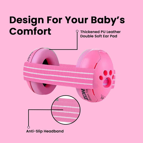 Baby Hearing Protection | Noise Canceling Headphones for Babies up to 18 months | Infant Ear Protection | Baby Travel