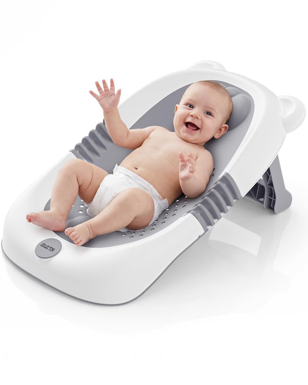 ISELECTOR Baby Bath Support Foldable Baby Bathtub Bath Tub for Newborn Infant Baby