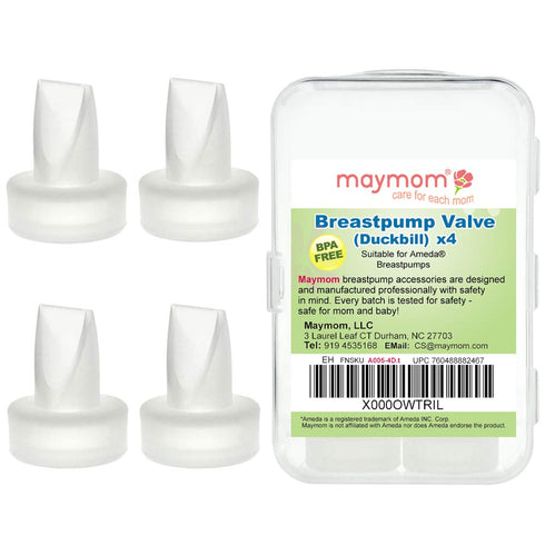 Maymom Pump Valve for Ameda Purely Yours, MYA Joy Pumps; Replacement Duckbills, Retail Packaging