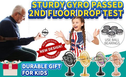 2nd DG-5B DjuiinoStar Premium Gyroscope: Sturdy&Durable, Pass Floor Drop Test, Long Spin Time (Play Tricks at Ease, Use