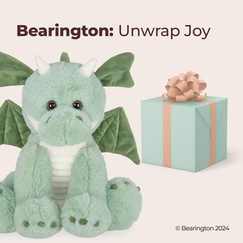Bearington Collection Burnie Plush Dragon Stuffed Animal - 10.5 Inch
