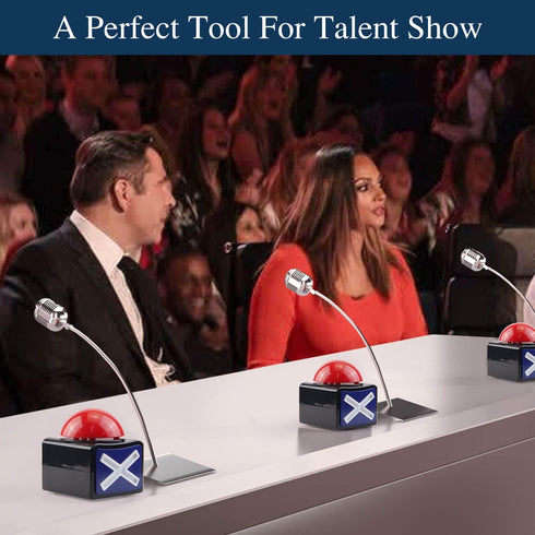 BEAN LIEVE Game Buzzer 4 Pack - Trivia Quiz Buzzer with Lights and Sound, Red Buttons for Game Show