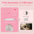Setup 3-12 59x39x59 Kids Play Tent Indoor Teepee: Princess Castle Reading Nook with Mat Lights Carry Bag Mesh Windows