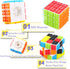 Speed Magic Cube 3x3 Build-on Brick, Smooth Turning Magic Cube Brain Teaser Puzzle and Building Bricks Toy