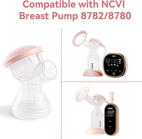 8782, 1 (Pack 2) NCVI Replacement Connector Compatible with Breast Pump Accessories, BPA Free, PC