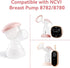 8782, 1 (Pack 2) NCVI Replacement Connector Compatible with Breast Pump Accessories, BPA Free, PC