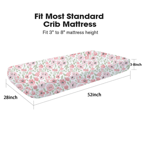 2pk Little Grape Land Crib Sheets for Boys and Girls Baby Crib Fitted Sheet for Standard Size Crib and Toddler Mattress