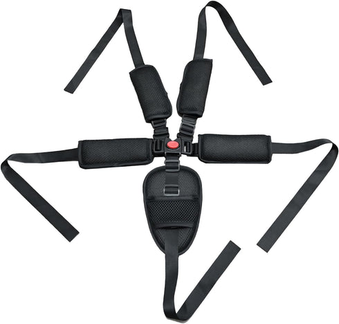 5 Point Harness Seat Belt for High Chair,Universal Seatbelt Crotch Cushion Shoulder