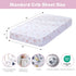 4 Pack, 28"x 52" Set Plushii Crib Sheets for Baby Girls Extra Soft Microfiber Crib Sheet for Standard Crib & Toddler