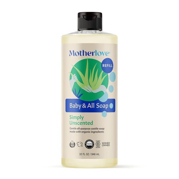 Motherlove Baby & All Soap (32 oz) Gentle Foaming All-Purpose Castile Soap