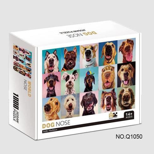 WESEN 1000 Piece Jigsaw Puzzle for Adult & Kid - Festive Holiday Animal Dogs Jigsaw Puzzle Adult for Stress Relief