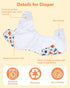 Pack 13 3-5 6 Pack 6pcs babygoal Large Cloth Diapers of for Year Toddlers, Cloth Diaper Covers with Inserts and Wet